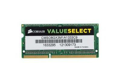 CMSO8GX3M1A1333C9 - Corsair 8GB DDR3-1333MHz CL9 204-Pin SoDimm Memory