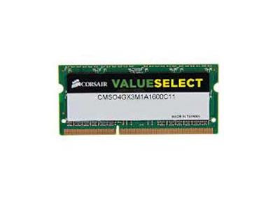 CMSO4GX3M1A1600C11 - Corsair 4GB DDR3-1600MHz CL11 204-Pin SoDIMM Memory