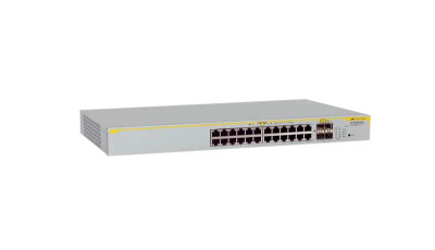 AT-8000GS/24 - Allied Telesis 24-Port 100MbE Managed Layer 2 Switch 4 SFP