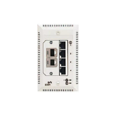 3Com IntelliJack NJ220 Ethernet Switch 4x 10/100Base-TX, compatible with ProLiant DL360p Gen8 servers