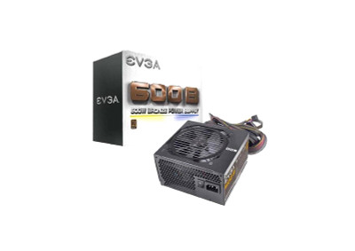 EVGA 600W ATX12V & EPS12V Power Supply 80 Plus Bronze, part number 100-B1-3600-KB, for desktop computers