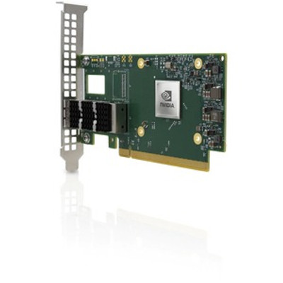 NVIDIA MCX623105AC-VDAT ConnectX-6 Dx 200GbE QSFP56 PCIe 4.0 x16 Adapter Card - Single-port, compatible with servers