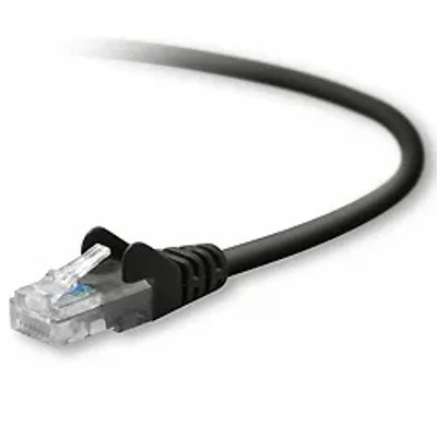Belkin 18-inch Cat5e RJ45 Network Patch Cable in Black for Fast Data Transfer - Compatible with Networking Equipment