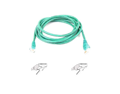 A3L791B03M-GRNS - Belkin 3M Cat5e RJ45 Network Patch Cable (Green)