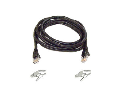 A3L791B50CM-BLK - Belkin 1.7ft Cat5e RJ45 Assembled UTP Patch Cable (Black)