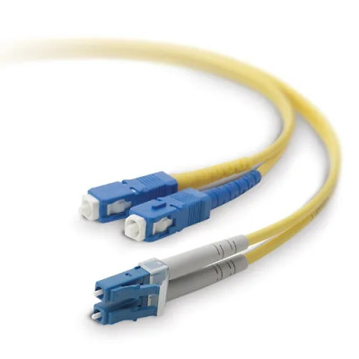 Belkin 10m Duplex Fiber Optic Cable LC/SC SMF 8.3/125 for high-speed data transmissi