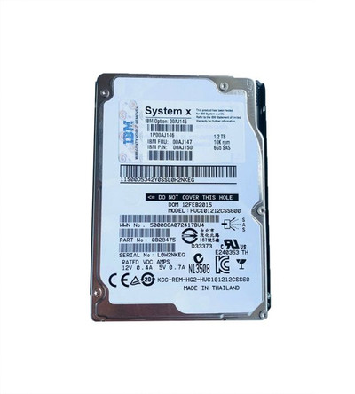 00AJ147 Lenovo 1TB 10000RPM SAS 6.0 Gbps 2.5 64MB Cache Hot Swap Hard Drive