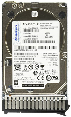 00NA241 - Lenovo 600GB 10000RPM SAS 12Gb/s 2.5" HDD