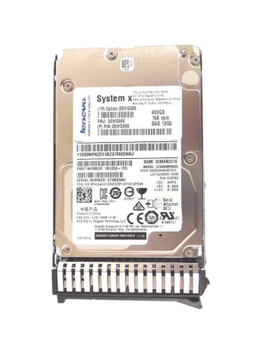00WG665 - Lenovo 600GB 15000RPM SAS 12Gb/s 2.5" HDD