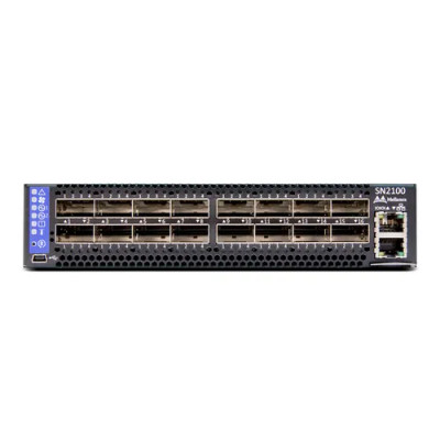 Mellanox MSN2100-CB2RC 16-Port 100GbE Open Ethernet Switch - Half-Width, Non-Blocking - Compatible with Data Centers