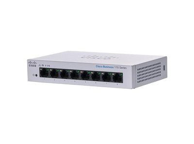 Cisco Business 110 Unmanaged Switch with 8 Gigabit Ports for Small Business Networking