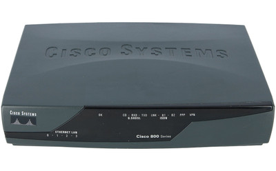 Cisco ADSL SOHO Security Router CISCO857-K9 for small office/home office use, compatible with ADSL connections.