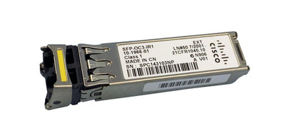 SFP-OC3-IR1= - Cisco 155Mbps OC-3/STM-1 IR-1 Single-mode Fiber 15km 1310nm Duplex LC Connector SFP Transceiver