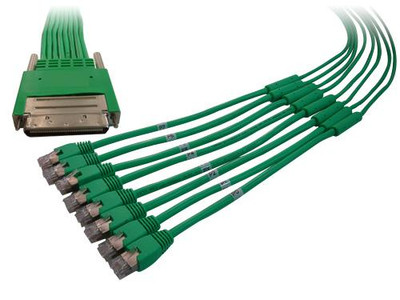 Cisco High Density 8-Port Async Cable with 8 Db-25 Modem Connectors for Networking Equipment
