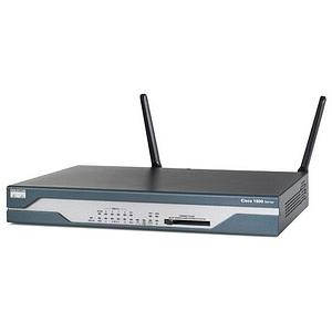 Cisco ADSL/POTS Router with Firewall/IDS and IPsec 3DES, refurbished model CISCO1801/K9-RF, compatible with home