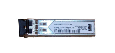 Cisco ONS-SE-G2F-SX-RF Multi-Mode 2Gbps Fibre Channel SFP Transceiver Module for 550M 850Nm LC Connector.