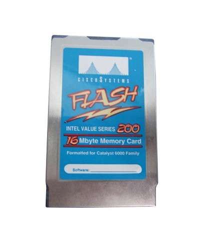 Cisco 16Mb Flash Memory Card for Systems Cat 6000 Supervisor - MEM-C6K-FLC16M= - Compatible with Cisco Cat 6000