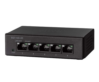 Cisco SG110D-05 5-Port Gigabit Desktop Switch for Small Business Networking