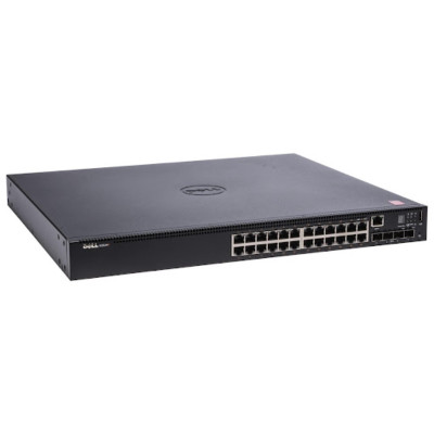 Dell N3024p 24-Port Layer 3 PoE+ Switch w/ 2x 10gbps SFP+ - Managed, for Networking Servers