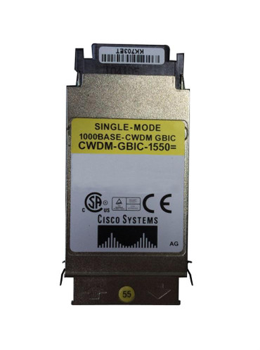 CWDM-GBIC-1550= - Cisco 1Gbps 1000Base-ZX CWDM 80km 1550nm SC GBIC Transceiver