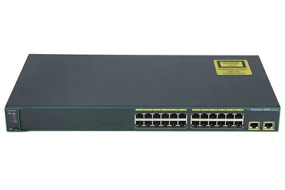 Cisco Catalyst 2960 24-Ports 10Base-T Manageable Layer 2 Switch WS-C2960-24TT-L, compatible with server racks