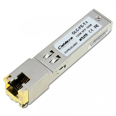 Cisco GLC-FE-T-I 100Base-T SFP Transceiver for Industrial Use - RJ-45 Connector - Compatible with 100Mbps Networks