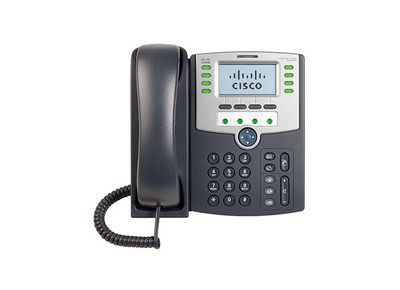 Cisco SPA509G 12 Line IP Phone with Display, Power over Ethernet (PoE), and PC Port for Small Business - mounted on desk