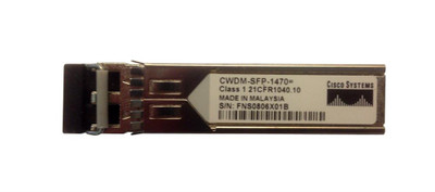 CWDM-SFP-1470 - Cisco 1Gbps 1000Base-CWDM 80km 1470nm Duplex LC SFP Transceiver