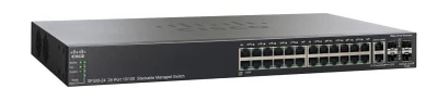 SF500-24P - Cisco 24-Port PoE Fast Ethernet 4 SFP Network Switch