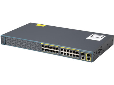 WS-C2960+24TC-S - Cisco 24-Port 10/100 2 Combo SFP Layer 2 Switch