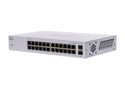 CBS110-24T= - Cisco Business 110 Unmanaged Switch 24 10/100/1000 Ports 2 Gigabit Sfp (Combo With 2 10/100/1000 Ports)