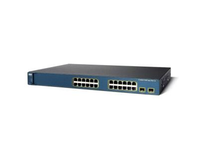 WS-C3560V2-24PS-E - Cisco 24-Port PoE+ 4 SFP Network Switch