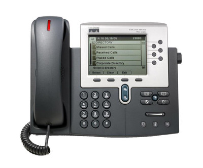 Cisco 7961G IP Phone with 2 RJ-45 10/100Base-TX ports for office communicati