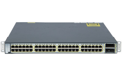 WS-C3750E-48PD-EF - Cisco 48-Port Gigabit PoE Stackable Network Switch
