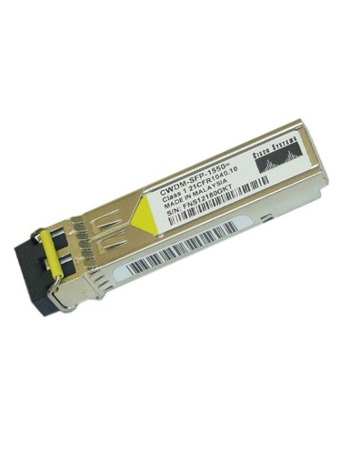 CWDM-SFP-1550= - Cisco 1Gbps 1000Base-CWDM Fibre Channel Single-mode Fiber 80km 1550nm Duplex LC Connector SFP Transceiver Module