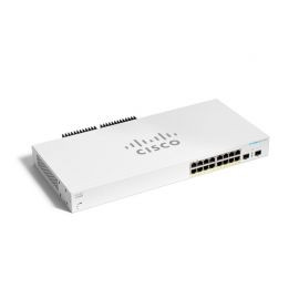 Cisco CBS220-16P-2G 16-port Gigabit Ethernet switch with 130W power budget, 2 SFP ports, ideal for network setups