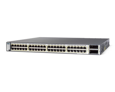 Cisco Catalyst 3750E 48-port PoE+ Switch WS-C3750E-48PD-SF-RF 1150W IP Base - Mounted in a server rack