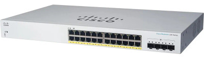 Cisco CBS220-24P-4G 24-port Gigabit Ethernet Switch with 195W Power Budget and 4 SFP Ports for Network Connectivity