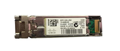 Cisco 10GBase-LRM SFP+ Transceiver Module for Multi-mode Fiber, 220m, 1310nm, LC Connector.