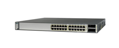 Cisco Catalyst 3750E 24-Port PoE Ethernet Switch for Layer4 Stacking, 2x Uplink Ports, RJ-45, WS-C3750E-24PD-S=