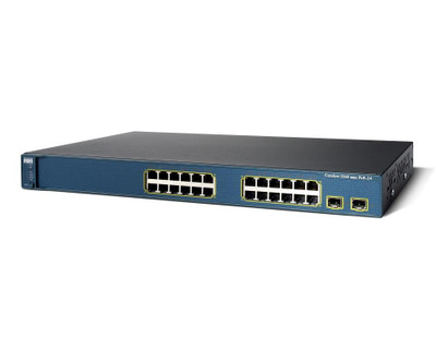 Cisco Catalyst 3560v2 24-Port Switch 10/100Base-TX RJ-45 Layer2 Rack-mountable 1U with 2x SFP Ports