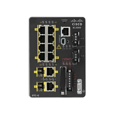 Cisco IE-2000-8TC-B= Industrial Ethernet Switch 8 10/100 2 FE SFP+2 T/SFP FE Base - mounted in an industrial setting