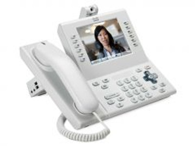 Cisco Unified IP Phone 9971 Standard in Arctic White, compatible with Cisco products, ideal for video calls