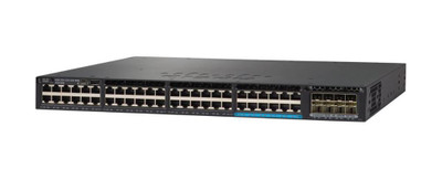 Cisco WS-C3650-12X48FD-S-RF Ethernet Switch with 48 10/100/1000 ports, 12 100Mbps/1/2.5/5/10 Gbps ports, 2x10