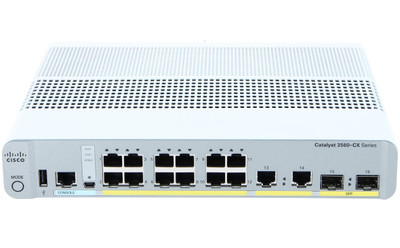 Cisco Catalyst 3560-CX 12x Ethernet Ports Switch 10GE SFP+ 1GE Copper Uplink - WS-C3560CX-12PD-S - Network Switch