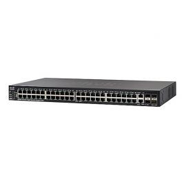 Cisco SG550X-48 48-port Gigabit Ethernet Switch with 4 10G ports, compatible with ProLiant DL360p Gen8 servers