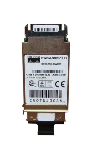 DWDM-GBIC-55.75= - Cisco 1.25Gbps DWDM 80km SC GBIC Transceiver