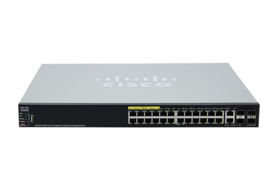 SG550X-24MP - Cisco 24 X 10/100/1000 Poe+ Ports With 382W Power Budget 4 X 10 Gigabit Ethernet (2 X 10Gbase-T/Sfp+ Combo + 2 X Sfp+)