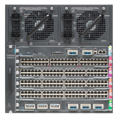 WS-C4506-S2+96 - Cisco 6-Slot Layer 4 10U Rack-Mountable Network Switch Chassis