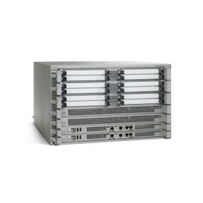 Cisco ASR1006 Sec+HA Bundle with 2xESP-100G, 2xRP2, SIP40, AESK9 License - mounted in network server rack
